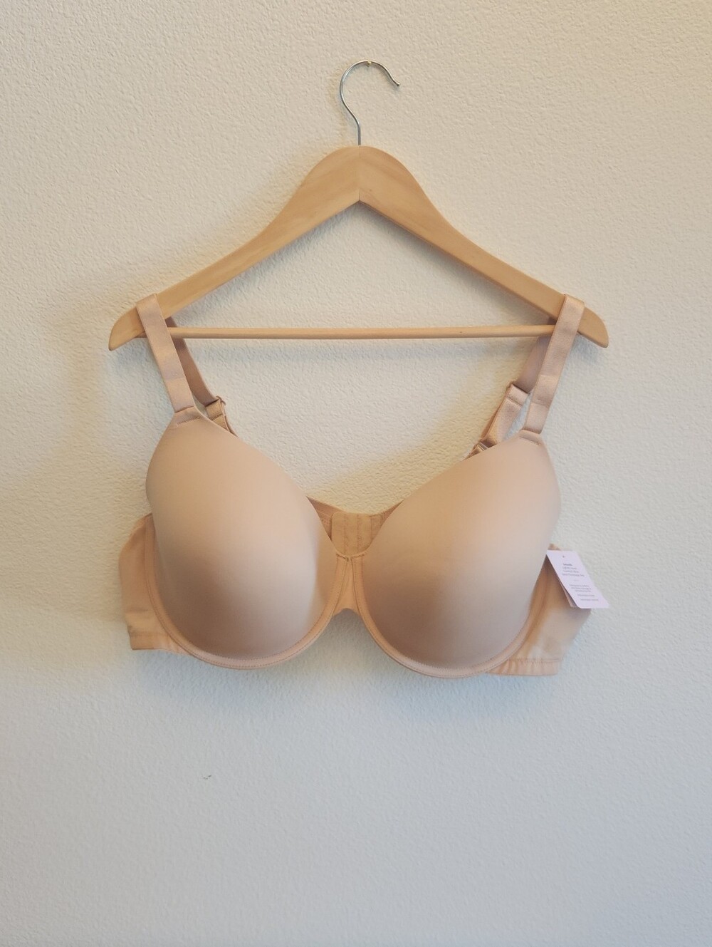 Auden Smooth Molded Lightly Lined Comfort Wire Demi Coverage Bra - Beige 46C